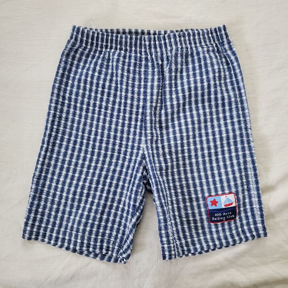 Vintage Pooh Gingham Shorts kids 7 *flaw